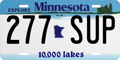 MN license plate 277SUP