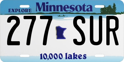 MN license plate 277SUR