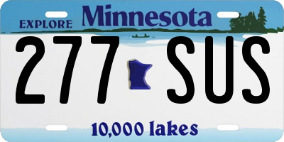 MN license plate 277SUS