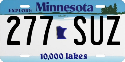 MN license plate 277SUZ