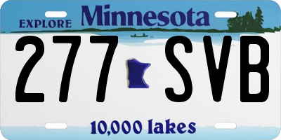 MN license plate 277SVB