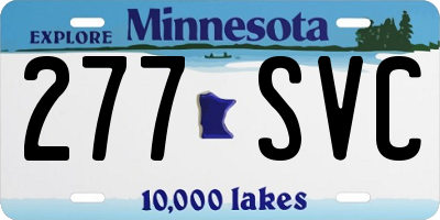 MN license plate 277SVC