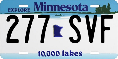 MN license plate 277SVF