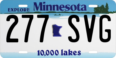 MN license plate 277SVG