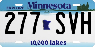 MN license plate 277SVH