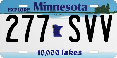 MN license plate 277SVV
