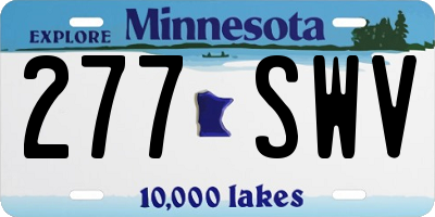 MN license plate 277SWV