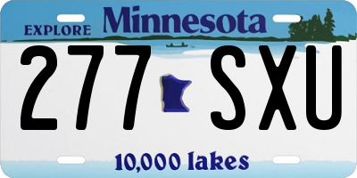 MN license plate 277SXU