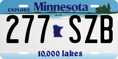 MN license plate 277SZB