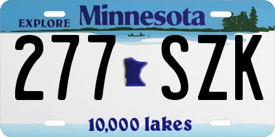 MN license plate 277SZK