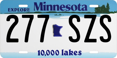 MN license plate 277SZS