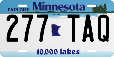 MN license plate 277TAQ
