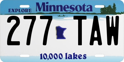 MN license plate 277TAW