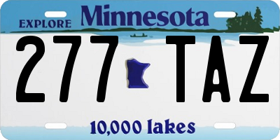 MN license plate 277TAZ