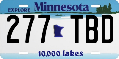 MN license plate 277TBD