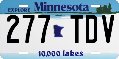MN license plate 277TDV