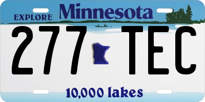MN license plate 277TEC