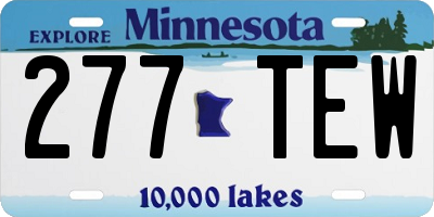 MN license plate 277TEW