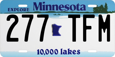 MN license plate 277TFM