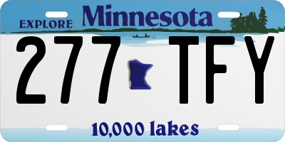 MN license plate 277TFY
