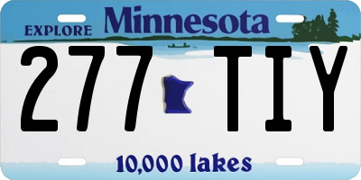 MN license plate 277TIY
