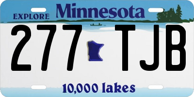 MN license plate 277TJB