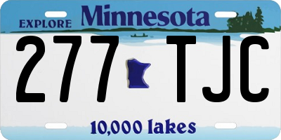 MN license plate 277TJC