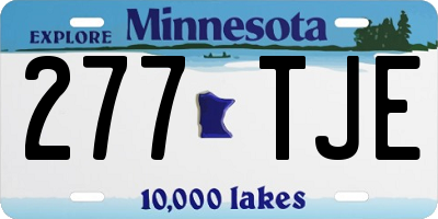 MN license plate 277TJE
