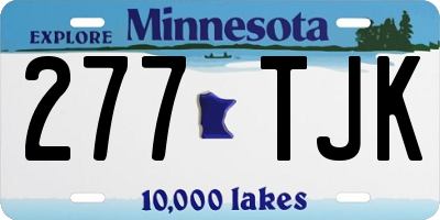 MN license plate 277TJK