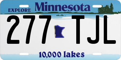 MN license plate 277TJL