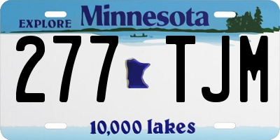 MN license plate 277TJM
