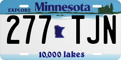 MN license plate 277TJN