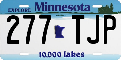 MN license plate 277TJP