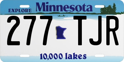 MN license plate 277TJR
