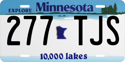 MN license plate 277TJS