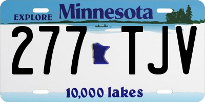 MN license plate 277TJV
