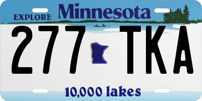 MN license plate 277TKA