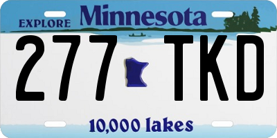 MN license plate 277TKD