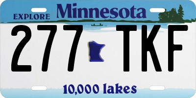 MN license plate 277TKF