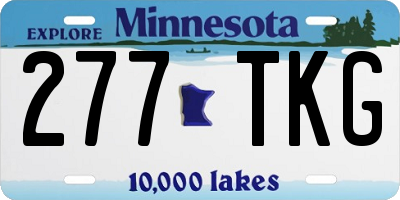 MN license plate 277TKG