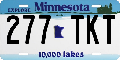 MN license plate 277TKT