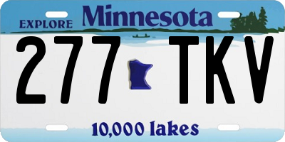 MN license plate 277TKV
