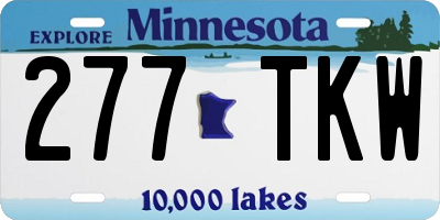 MN license plate 277TKW