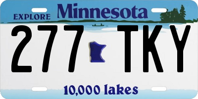MN license plate 277TKY