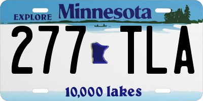 MN license plate 277TLA