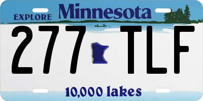 MN license plate 277TLF