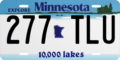 MN license plate 277TLU