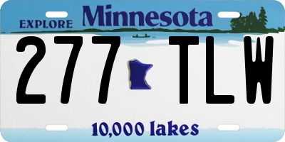 MN license plate 277TLW