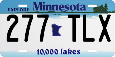 MN license plate 277TLX