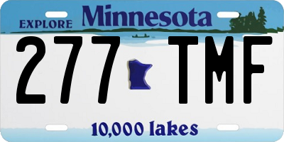 MN license plate 277TMF